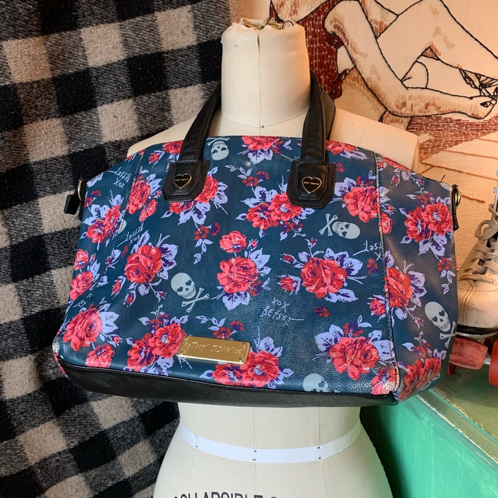 Betsey Johnson Shoulder Bag with Floral Print
